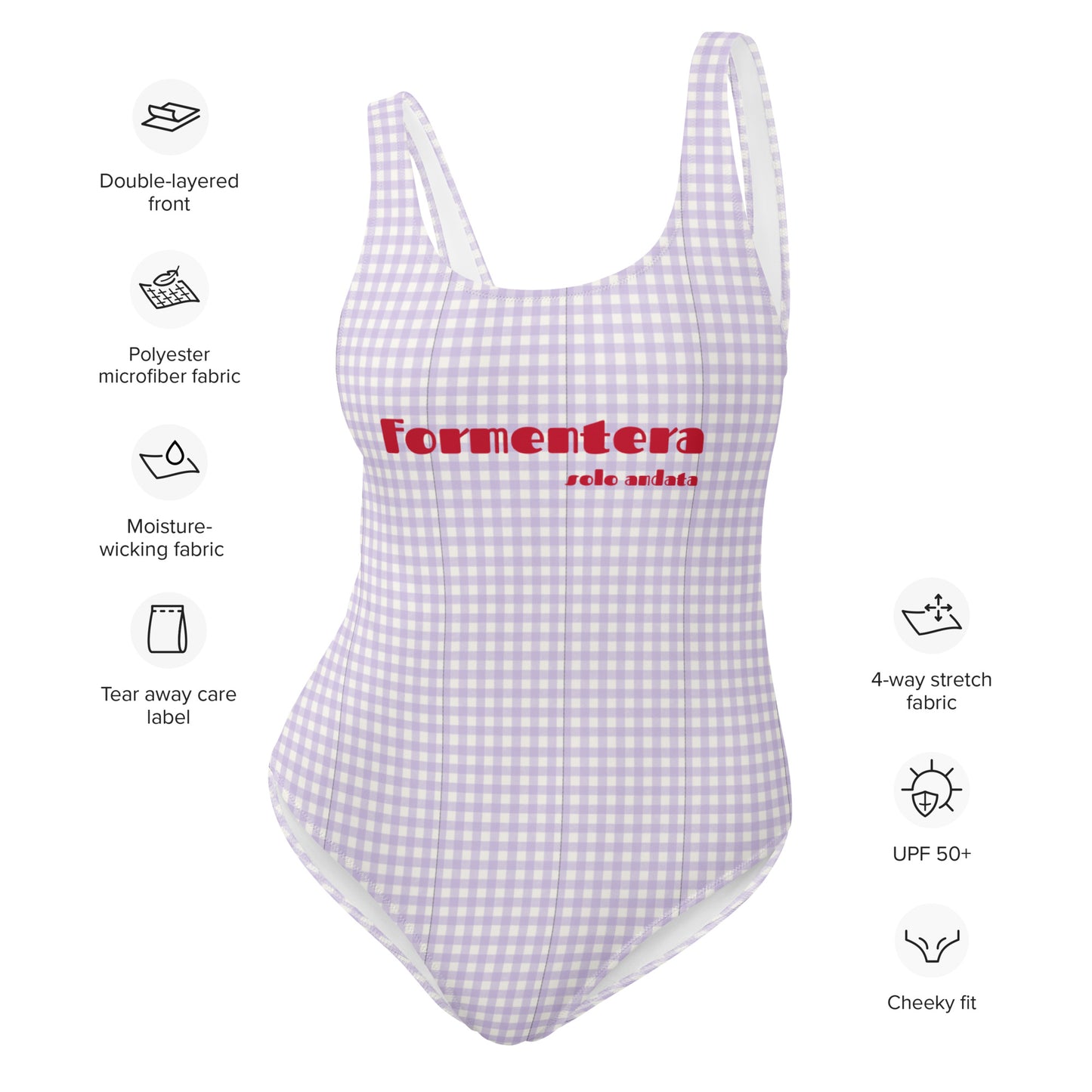 Formentera gingham one-piece swimsuit