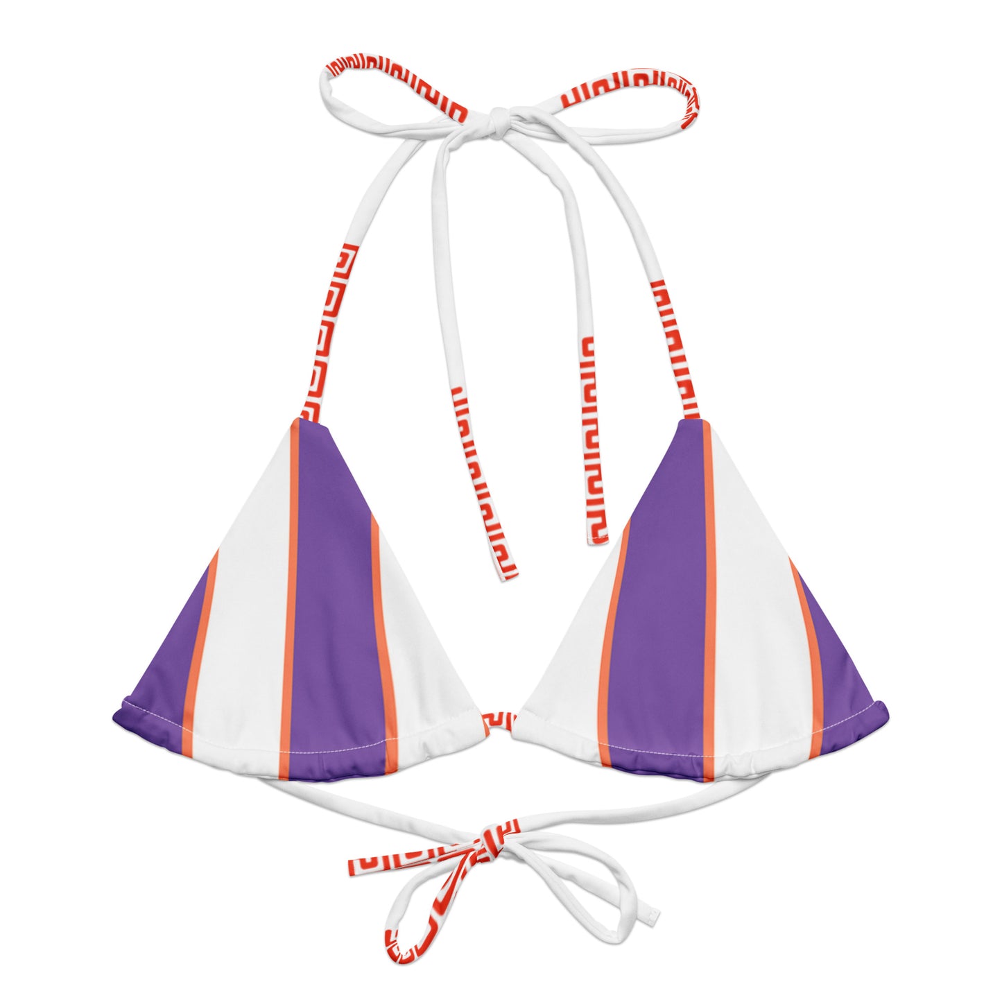 Sole Mandarino orange-purple bikini top