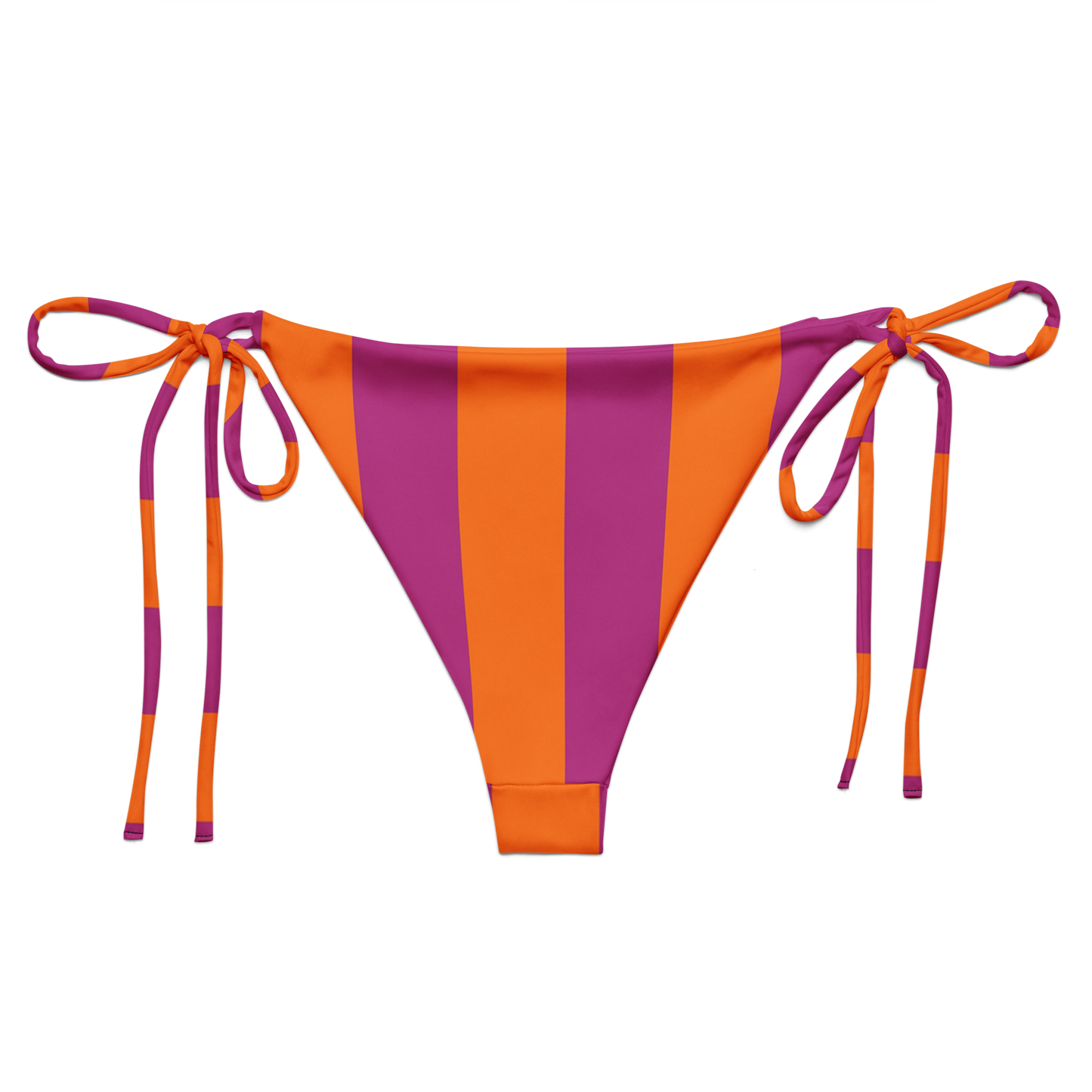 Soleil Pop Orange & Fuchsia tie-side bikini bottom