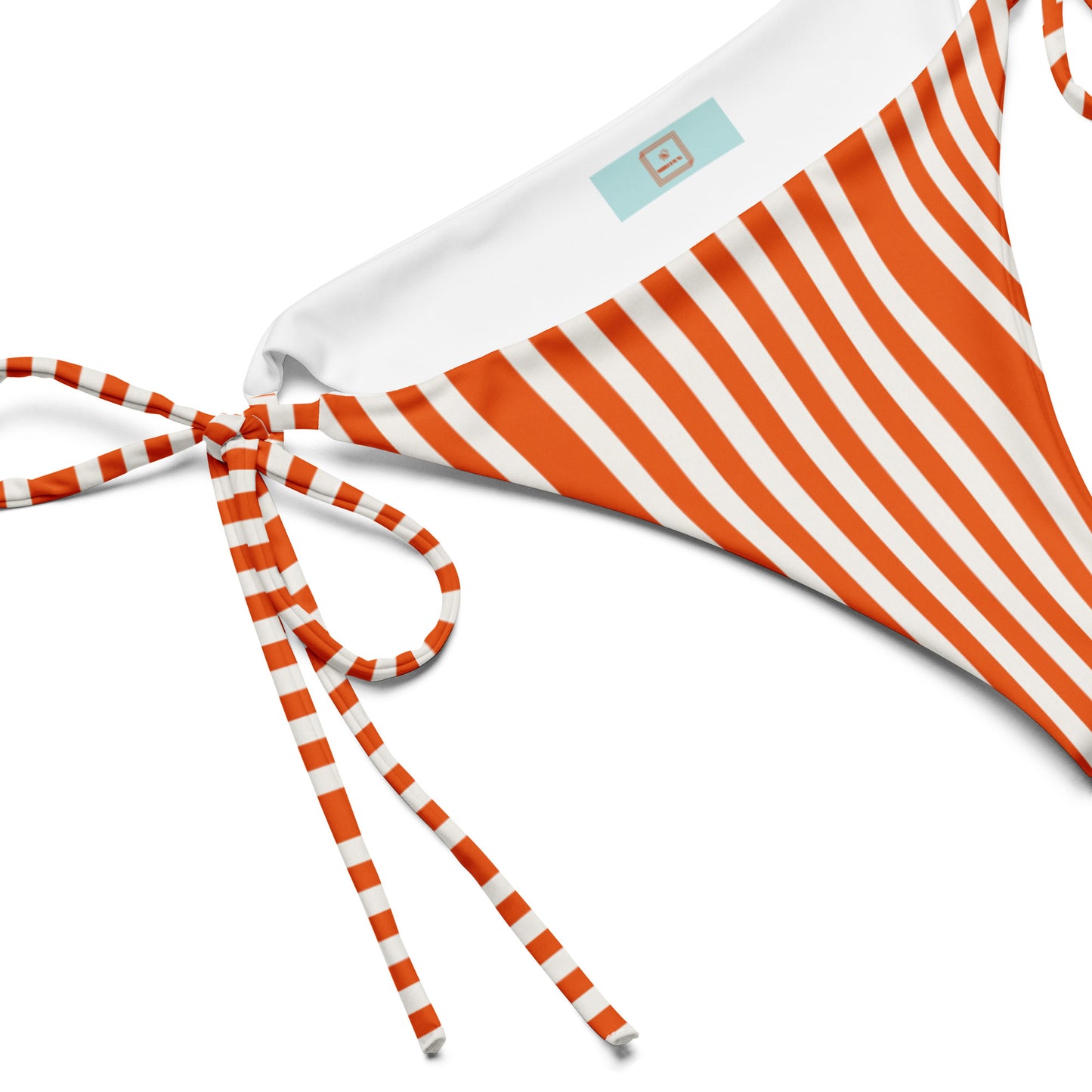 Mandarin orange tie-side bikini bottom