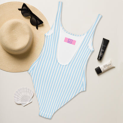 Méditerranéen blue one-piece swimsuit