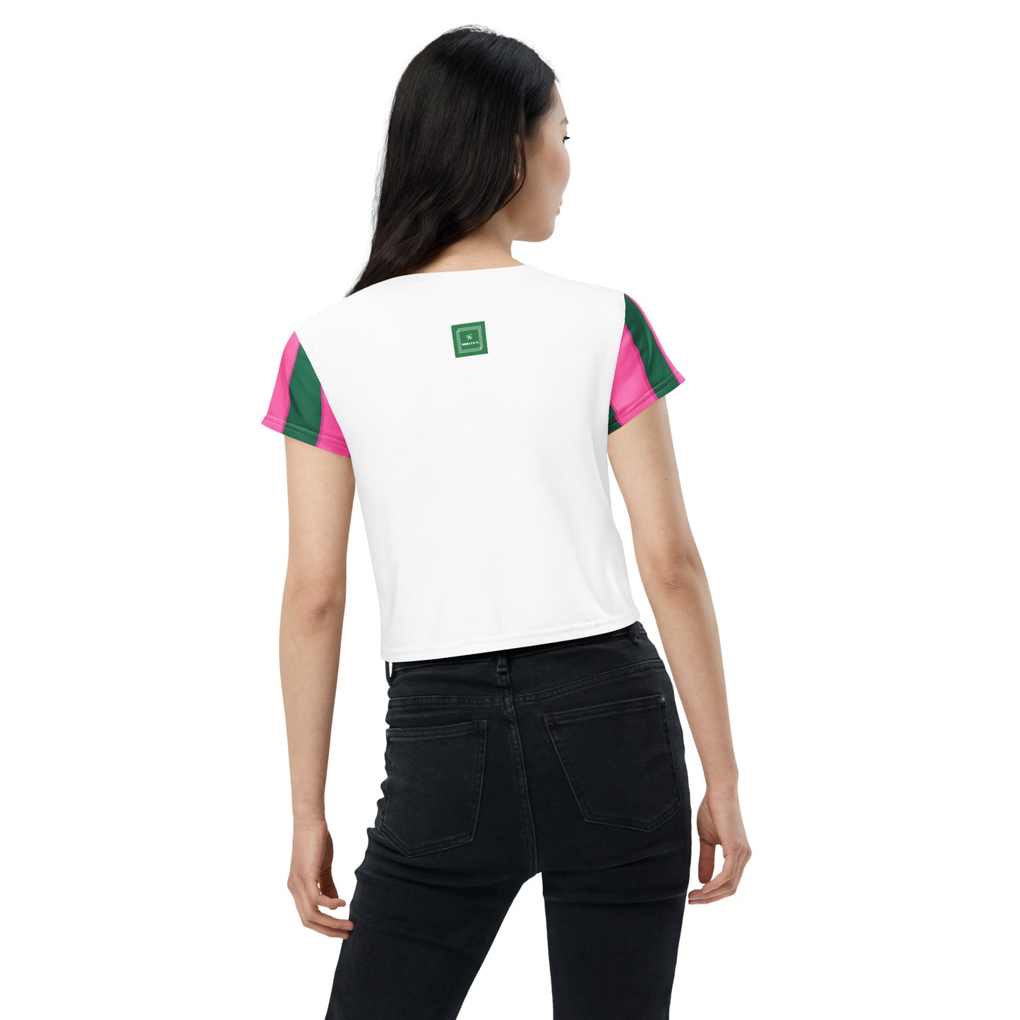 Green Fishbone – Crop Tee