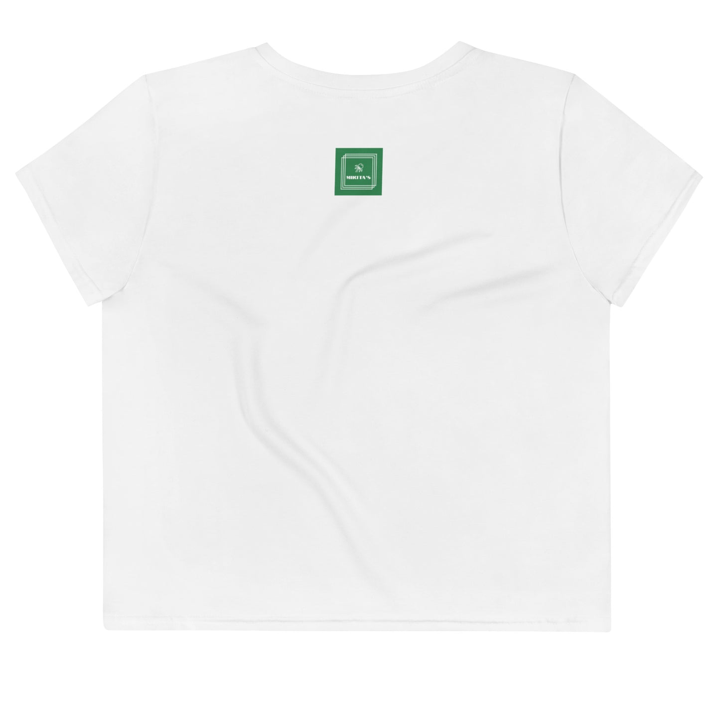 Minimal Fish – Green Crop Tee