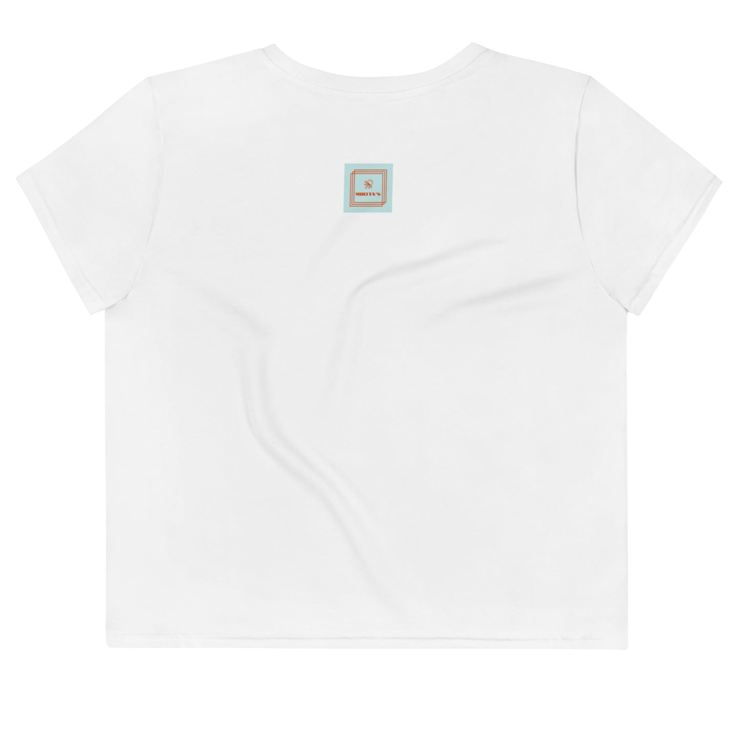 Minimal Fish- Red Crop Tee