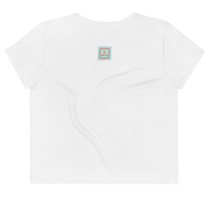 Minimal Fish- Red Crop Tee
