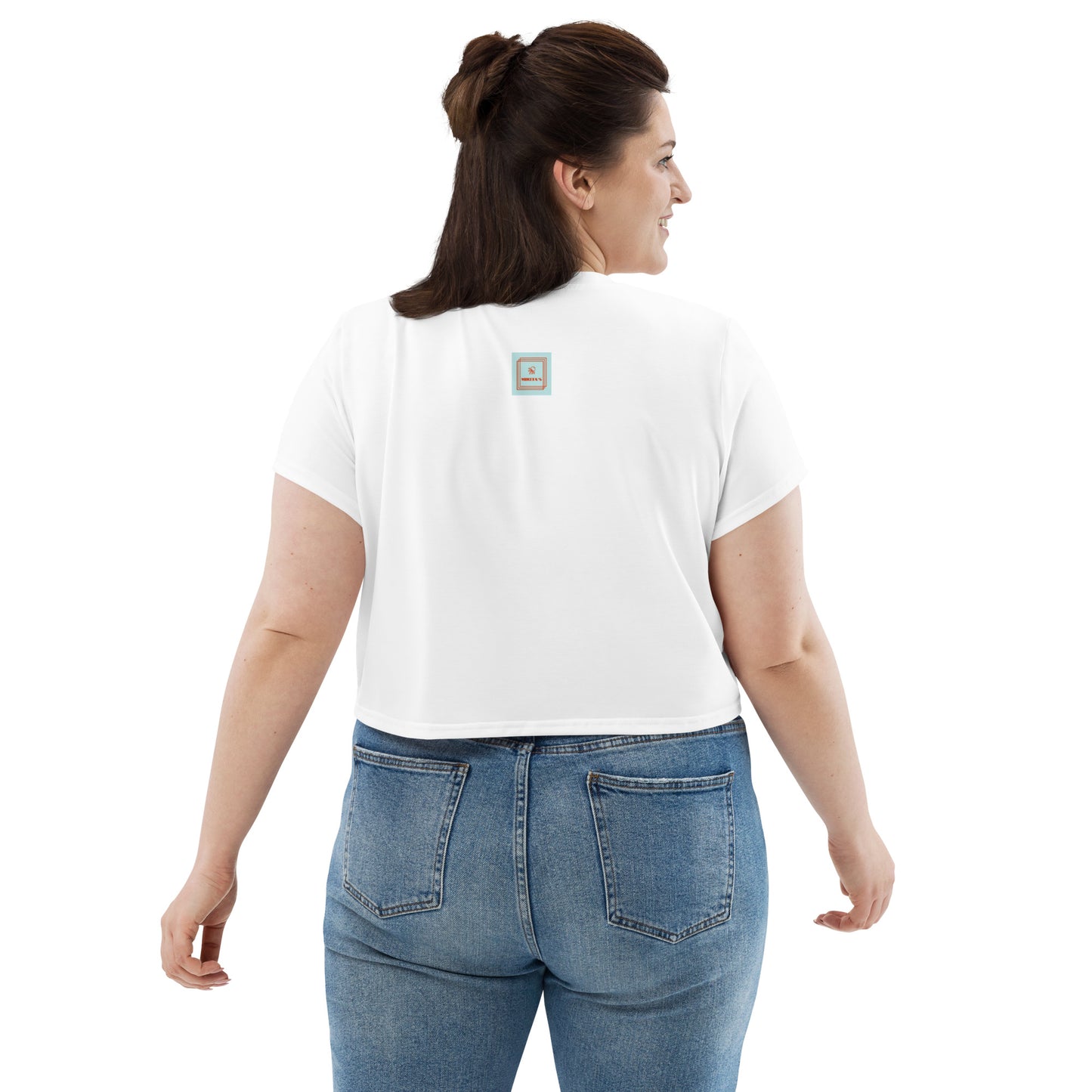 Minimal Fish- Red Crop Tee