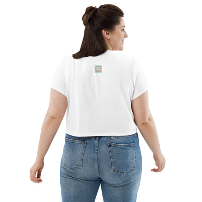 Minimal Fish- Red Crop Tee