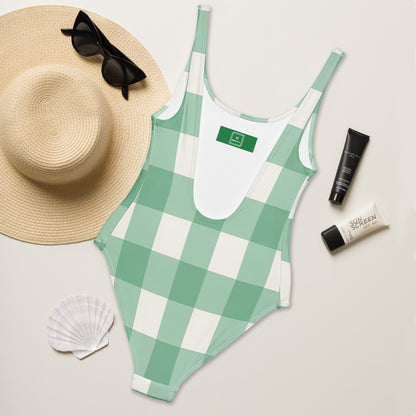 It Starts in Capri mint green one-piece swimsuit