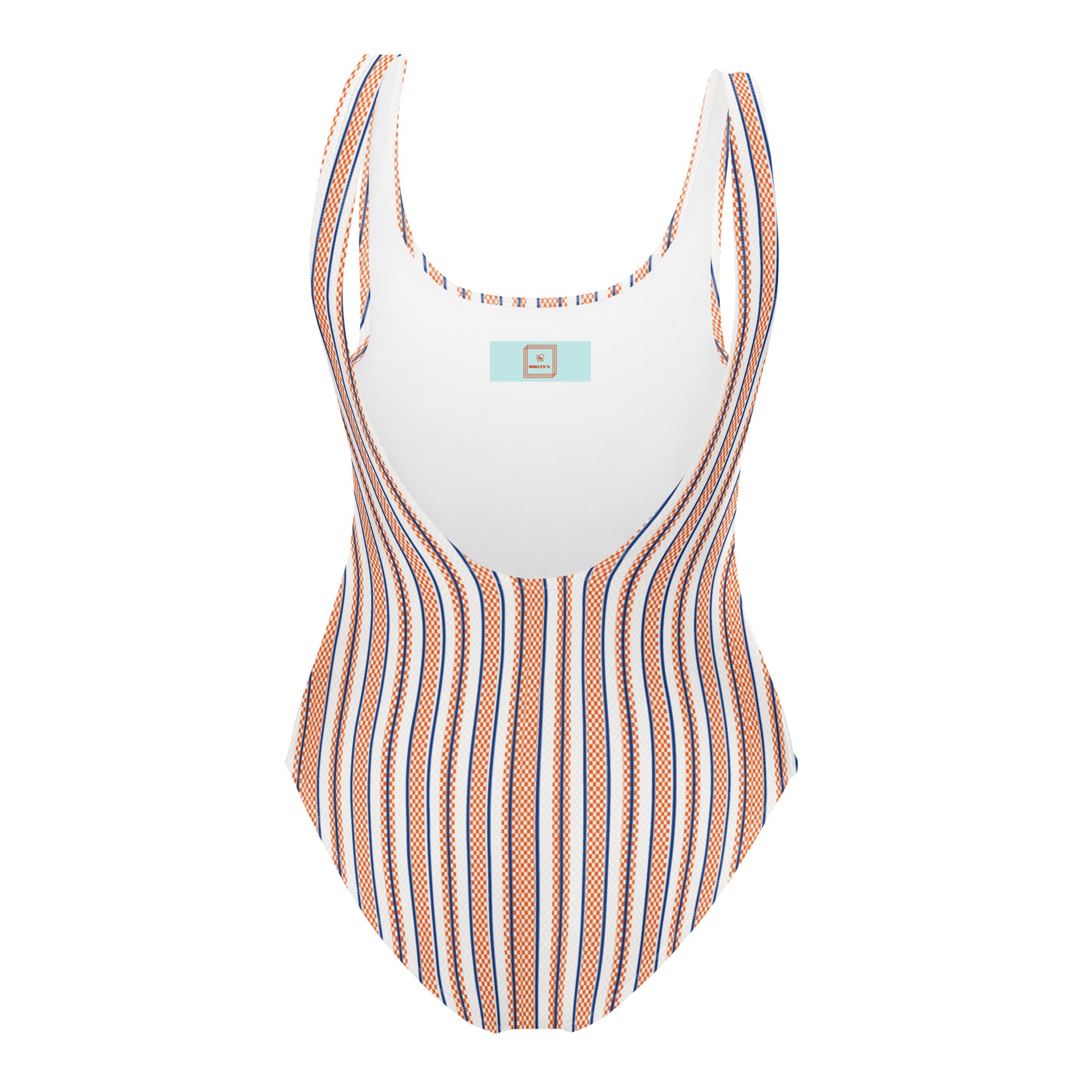Sardine Side Print one-piece swimsuit with marine motif