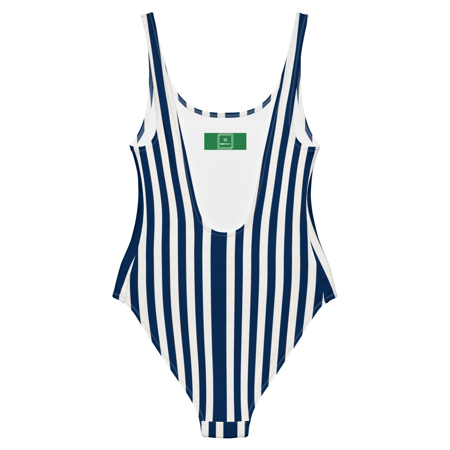 Navy Stripes one-piece swimsuit in blue stripes