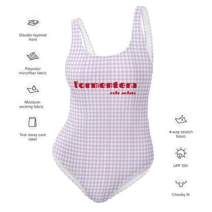 Formentera gingham one-piece swimsuit