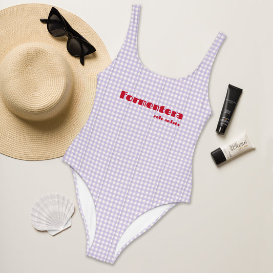 Formentera gingham one-piece swimsuit