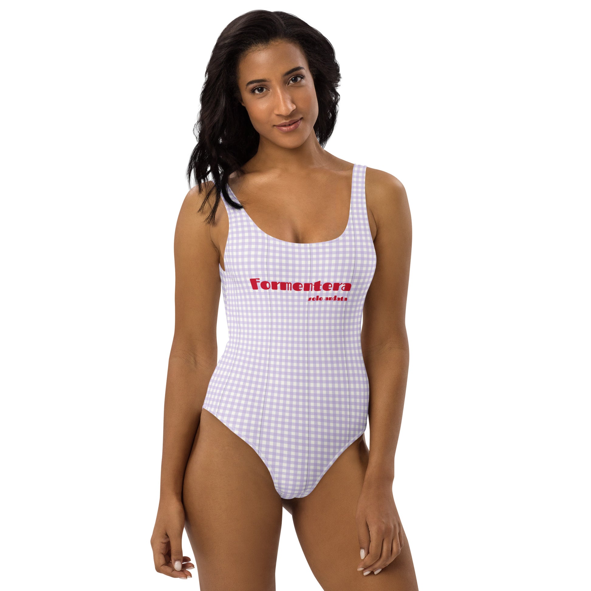 Formentera gingham one-piece swimsuit
