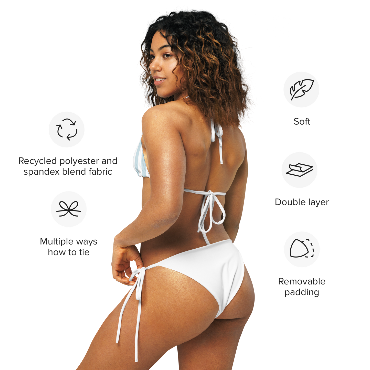 Aegina Breeze striped bikini top