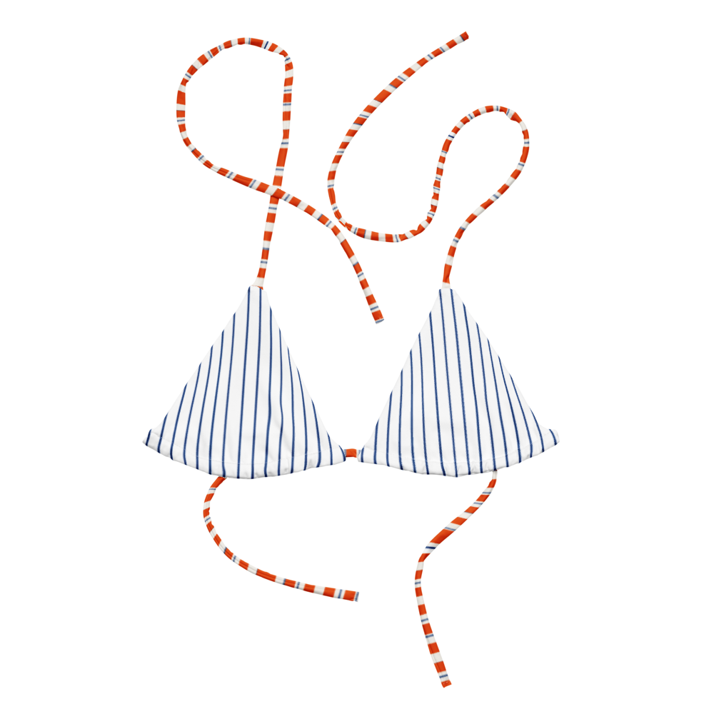 Porto Stripe striped bikini top