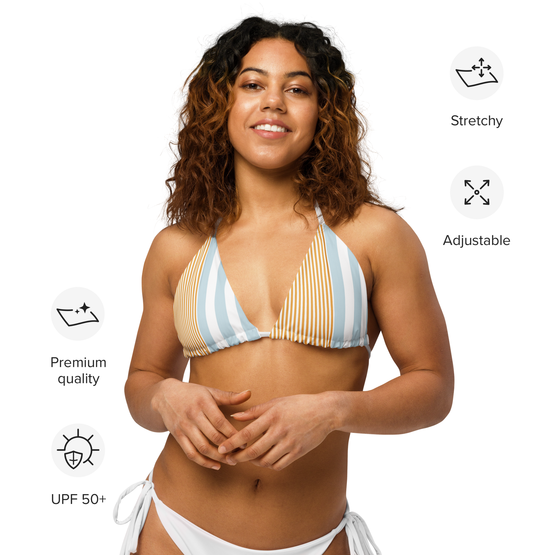 Aegina Breeze striped bikini top