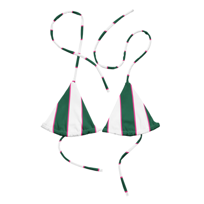Fichi Bikini Top | Green striped Bikini Top