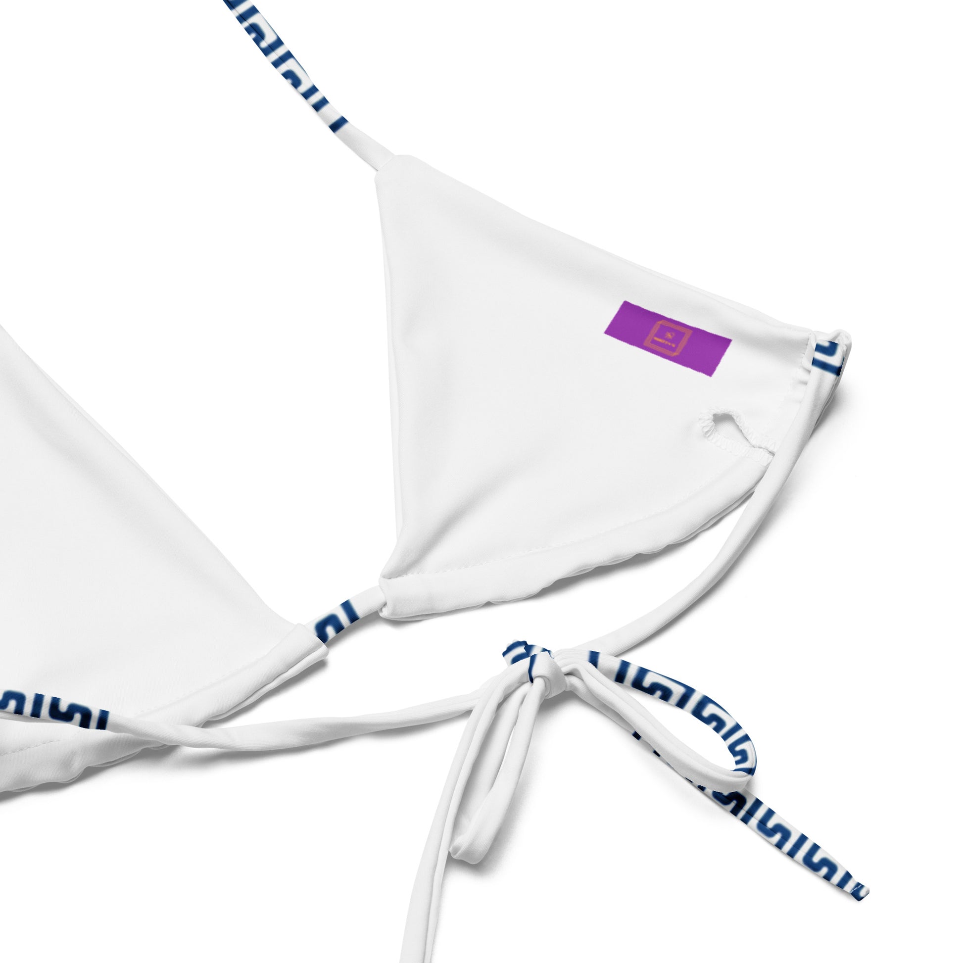 Capri Garden Bikini Top | Pastel Gingham Bikini Top