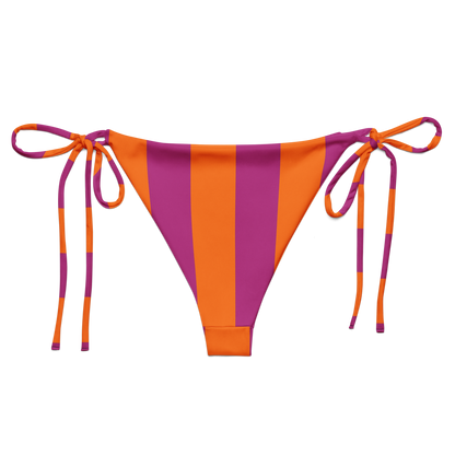Soleil Pop Orange & Fuchsia  tie-side bikini bottom