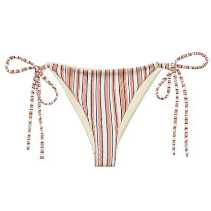 Terra Marina blue and orange  tie-side bikini bottom