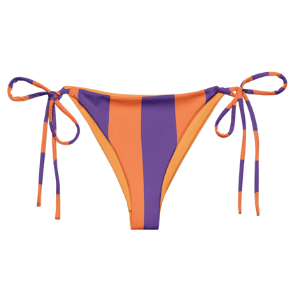 Sunset Vibes- orange purple striped bikini bottom