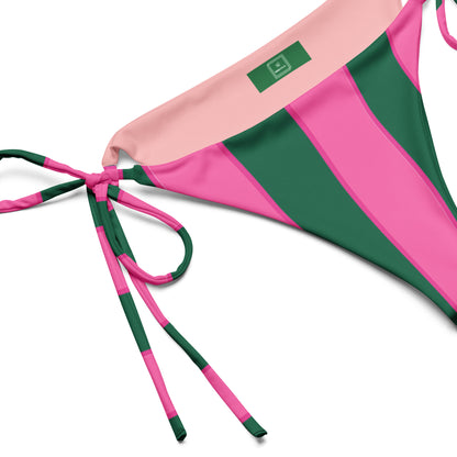 Watermelon Pop pink tie-side bikini bottom 