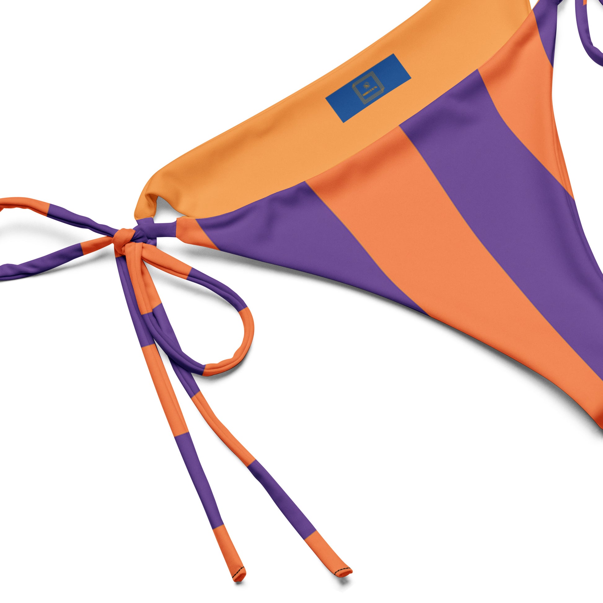 Sunset Vibes- orange purple striped bikini bottom