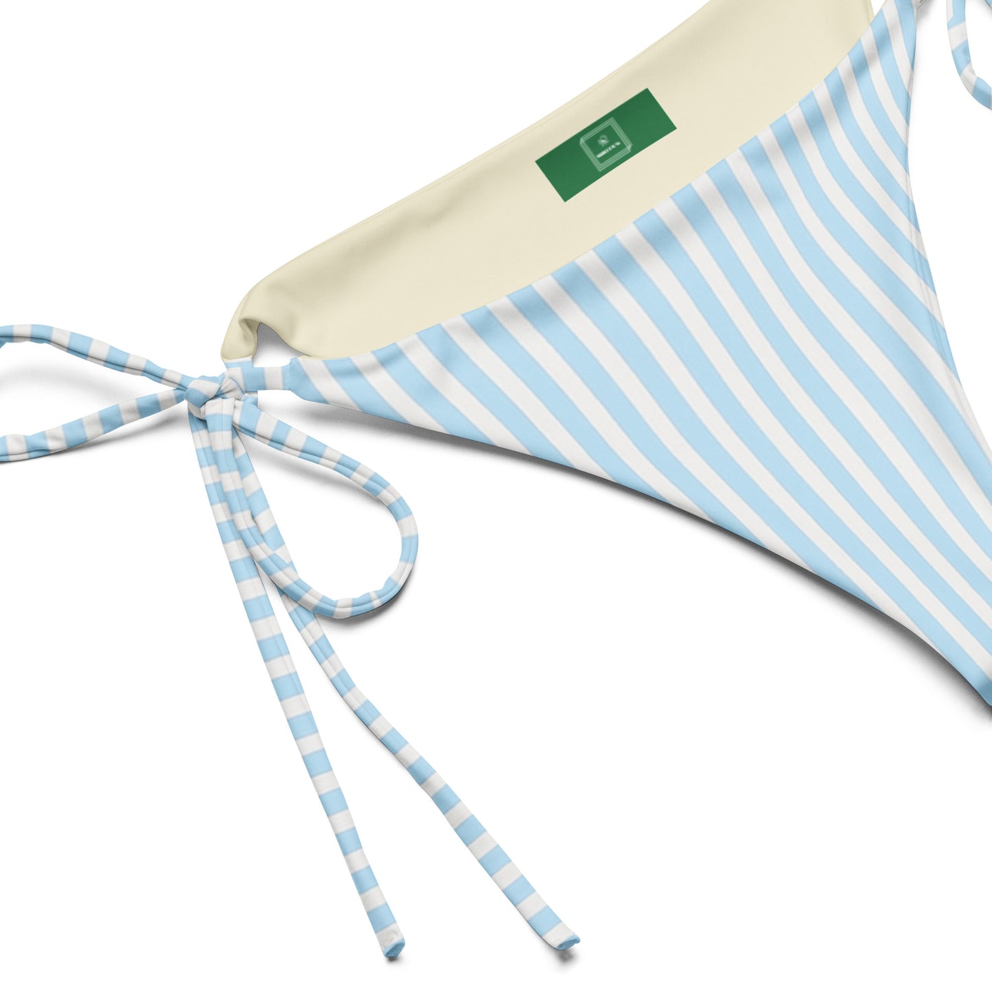 Mediterranean Classic striped tie-side bikini bottom