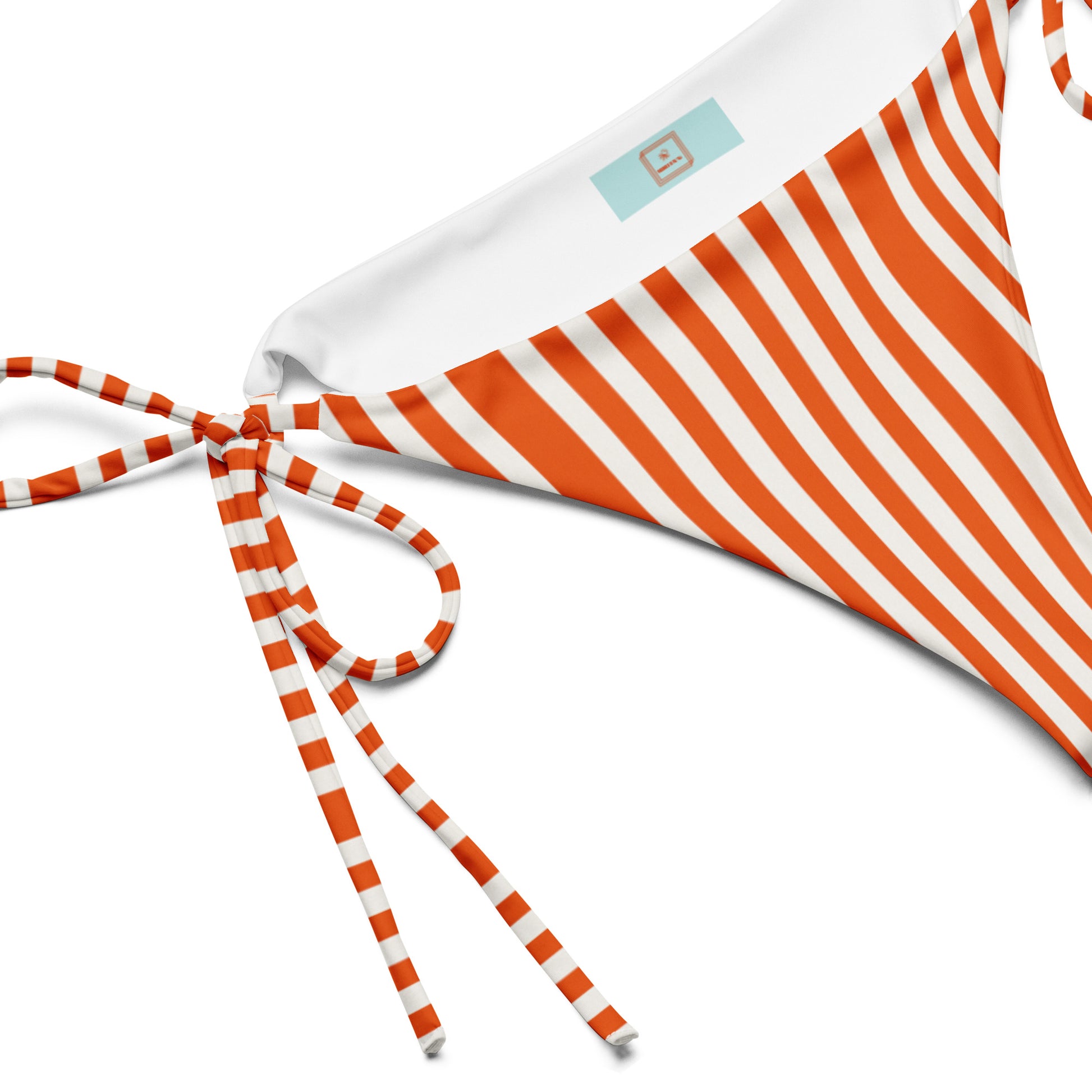 Mandarin orange tie-side bikini bottom
