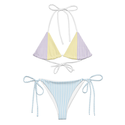 Amalfi Breeze pastel striped string bikini