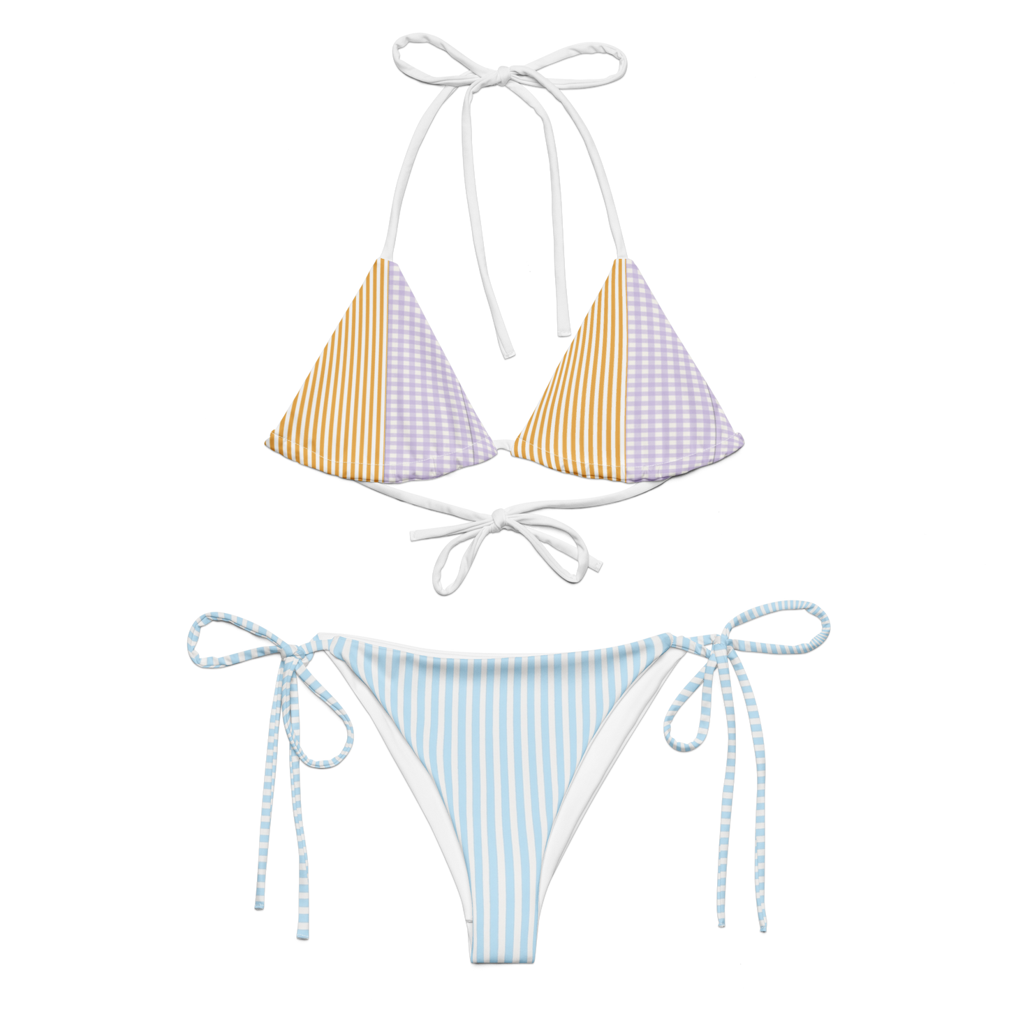 Capri Sorbet pastel striped string bikini