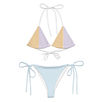 Capri Sorbet pastel striped string bikini