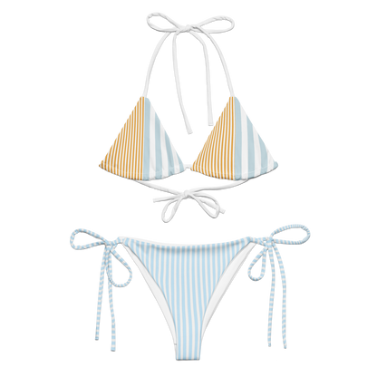 Positano Breeze blue striped string bikini