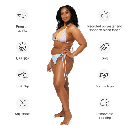 Capri Sorbet pastel striped string bikini