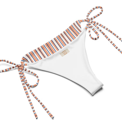 Riviera Stripes string bikini with blue stripes