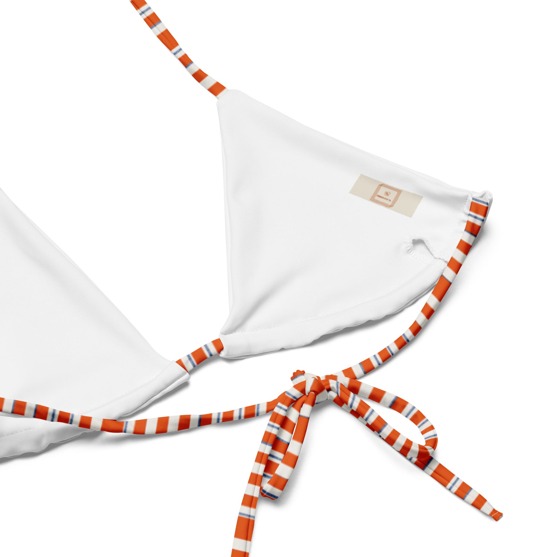 Riviera Stripes string bikini with blue stripes
