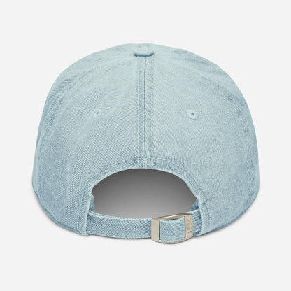 Sardines denim cap with bold embroidered sardines design