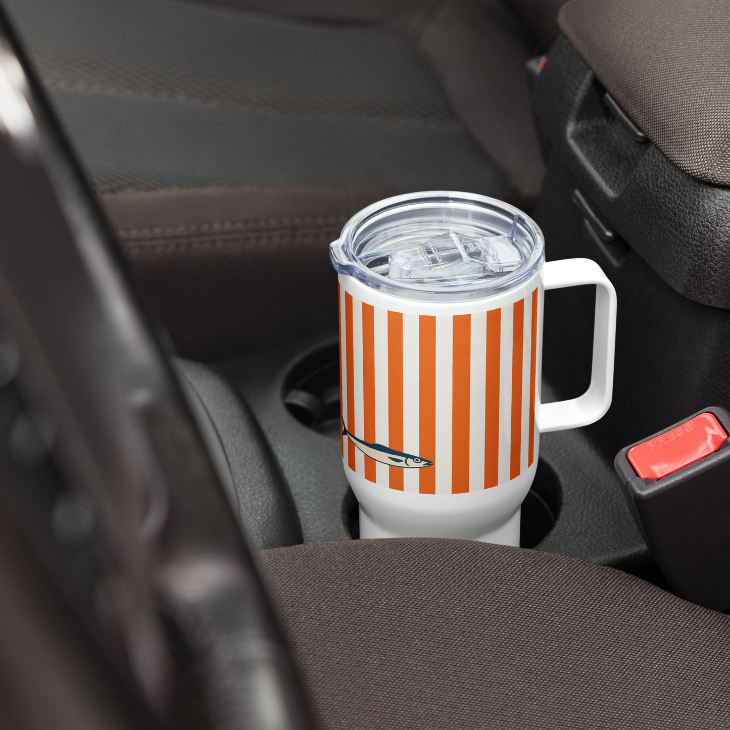 Striped Sardines Travel Mug – 25 oz
