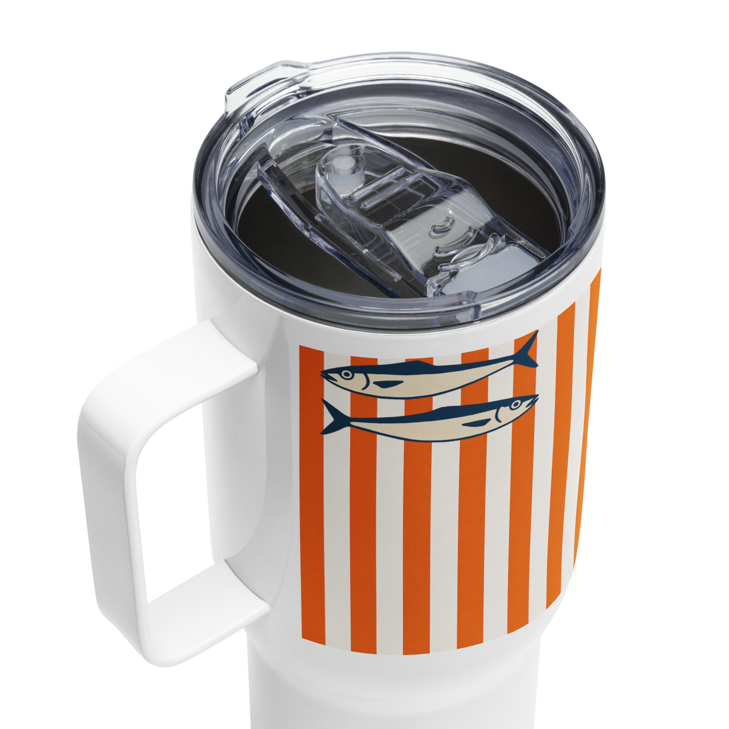 Striped Sardines Travel Mug – 25 oz