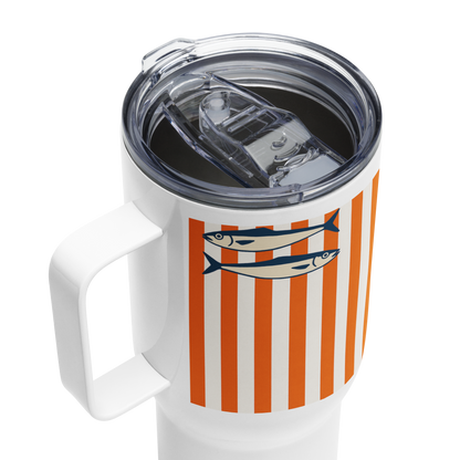 Striped Sardines Travel Mug – 25 oz