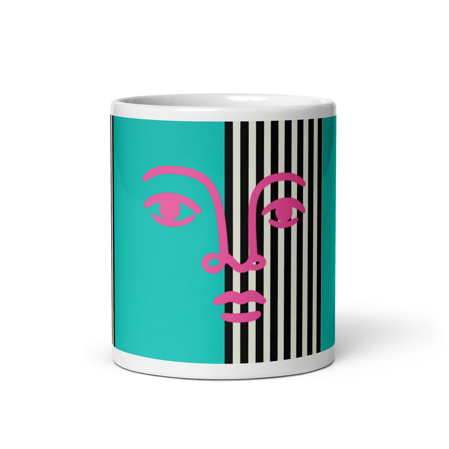 Bold Face Mug – Turquoise
