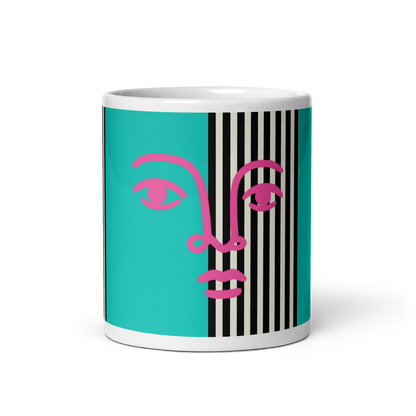 Bold Face Mug – Turquoise