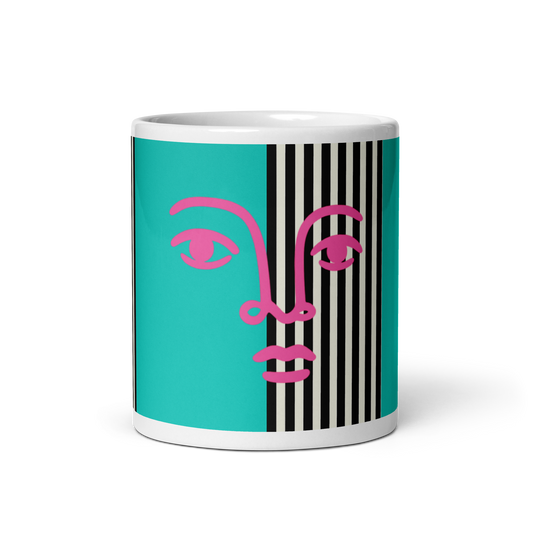 Bold Face Mug – Turquoise
