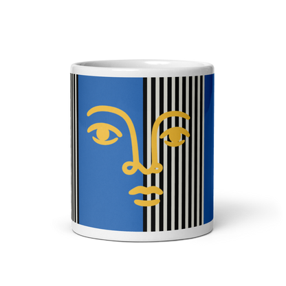 Bold Face Mug – Blue