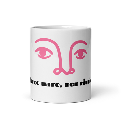 Cerco Mare Mug – Pink Face &amp; Italian Quote