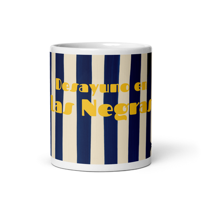 Marina Mug – Navy Stripes &amp; Boat Detail