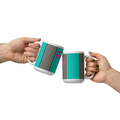 Bold Face Mug – Turquoise