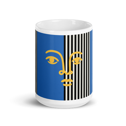 Bold Face Mug – Blue