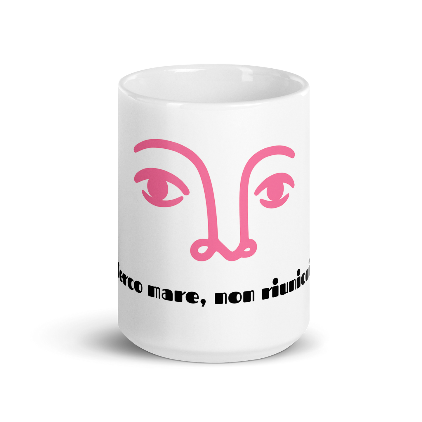 Cerco Mare Mug – Pink Face &amp; Italian Quote