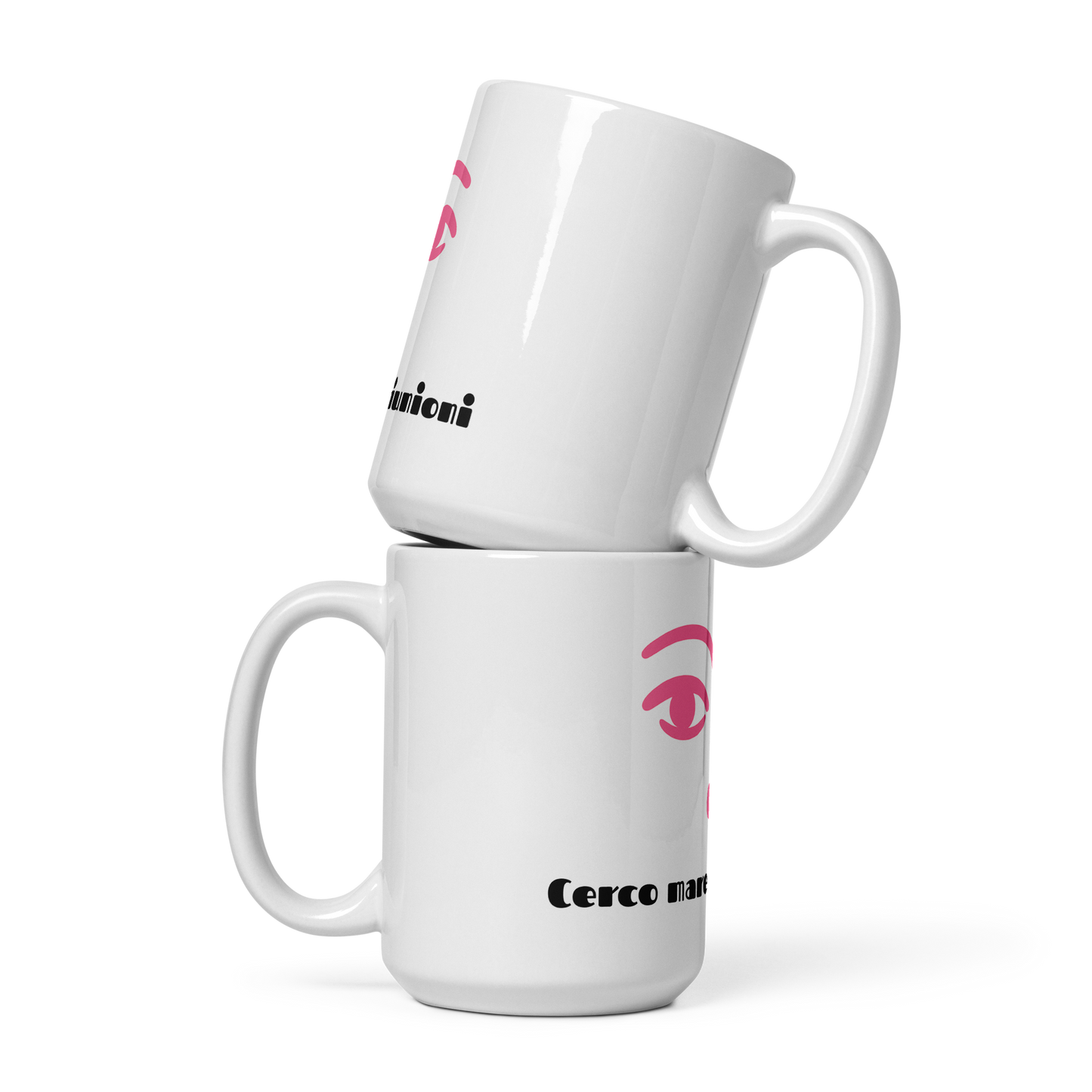 Cerco Mare Mug – Pink Face &amp; Italian Quote